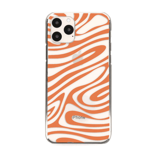 Orange Wavy Swirl iPhone Case