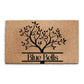 Personalised Doormat - Black Tree and Name