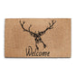 Coir Doormat - Welcome Deer Stags Head