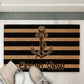 Personalised Doormat - Striped Anchor and Name