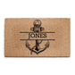 Personalised Doormat - Nautical Anchor and Name