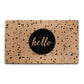 Coir Doormat - Black Speckled Hello