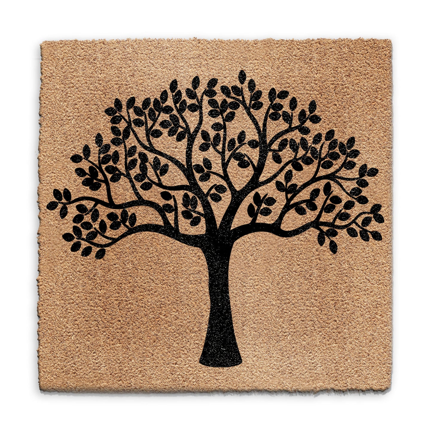 Coir Doormat - Black Tree