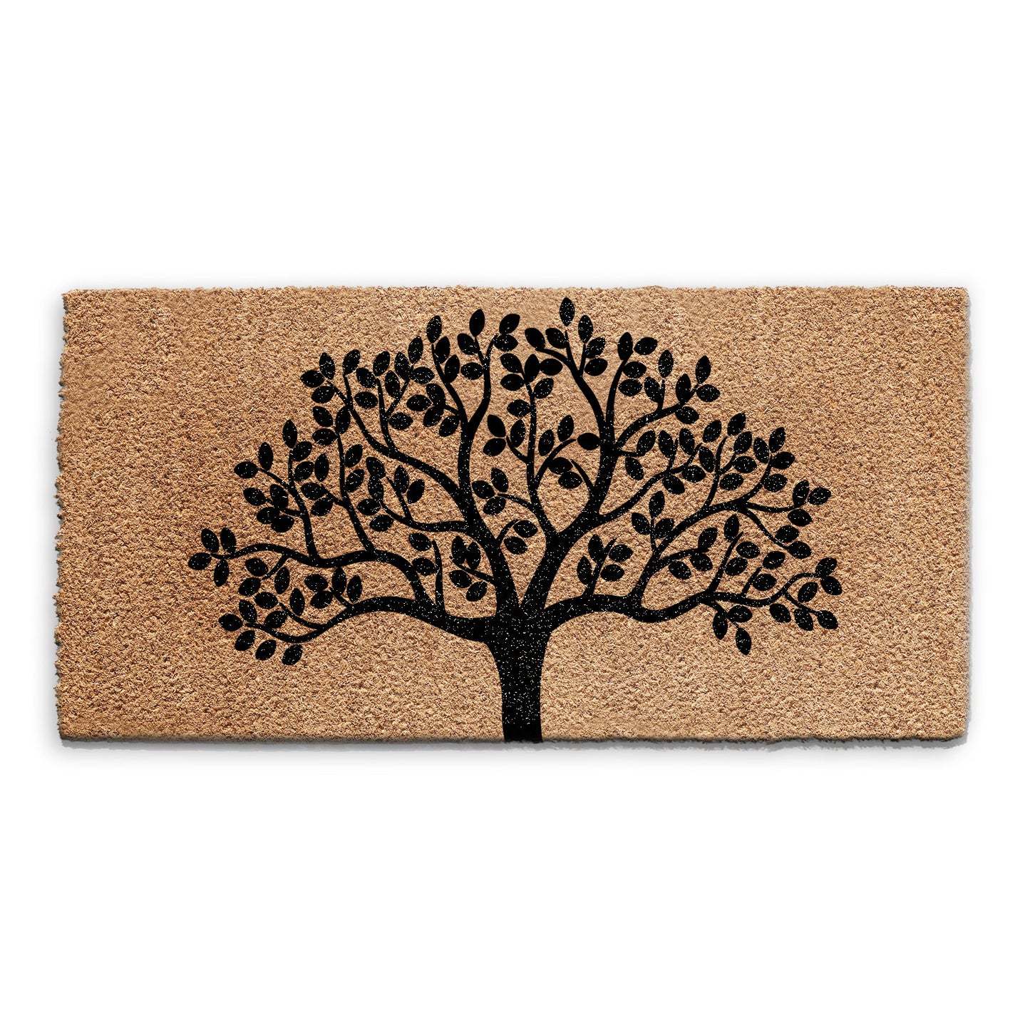 Coir Doormat - Black Tree