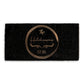 Personalised Doormat - Black Circled Family Name & Year