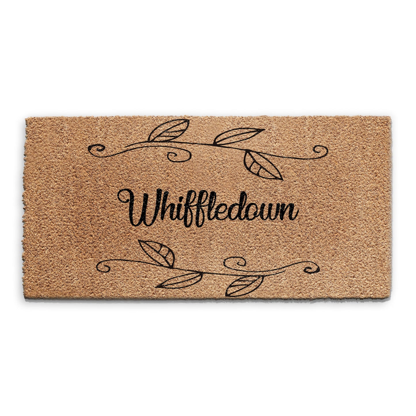 Personalised Doormat - Floral Leaf Family Name