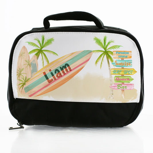 Personalised Lunch Bag with Surfers Beach & Name
