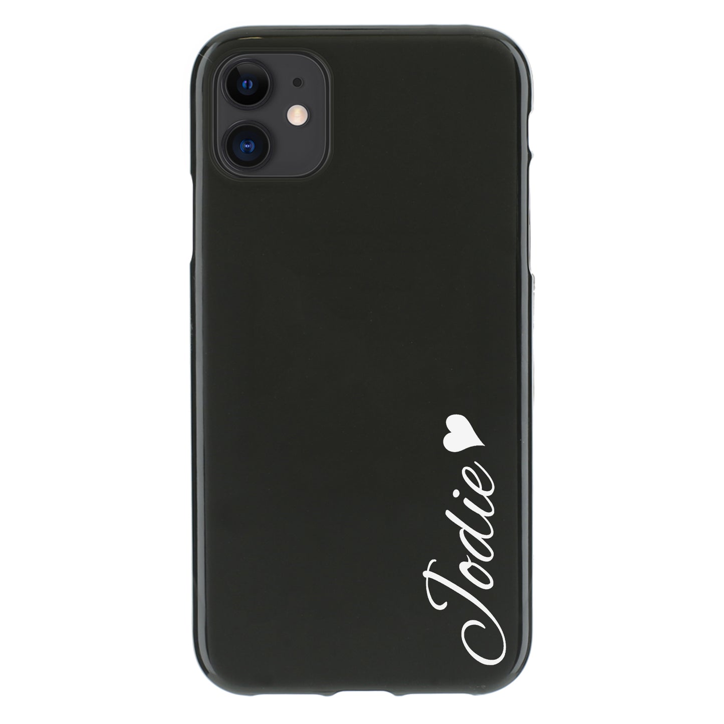 Personalised Samsung Galaxy Phone Gel Case with Heart Accented Stylish Text