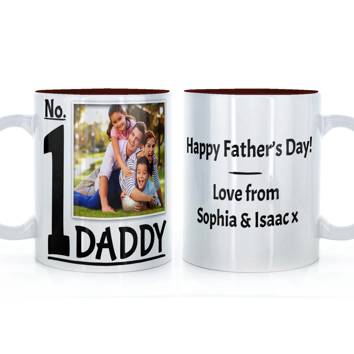 Personalised Father's Day Mug - Number 1 Dad Photo Upload