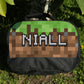 Personalised Lunch Bag with Stylish Block Initials with Gamer Mining Block & Name