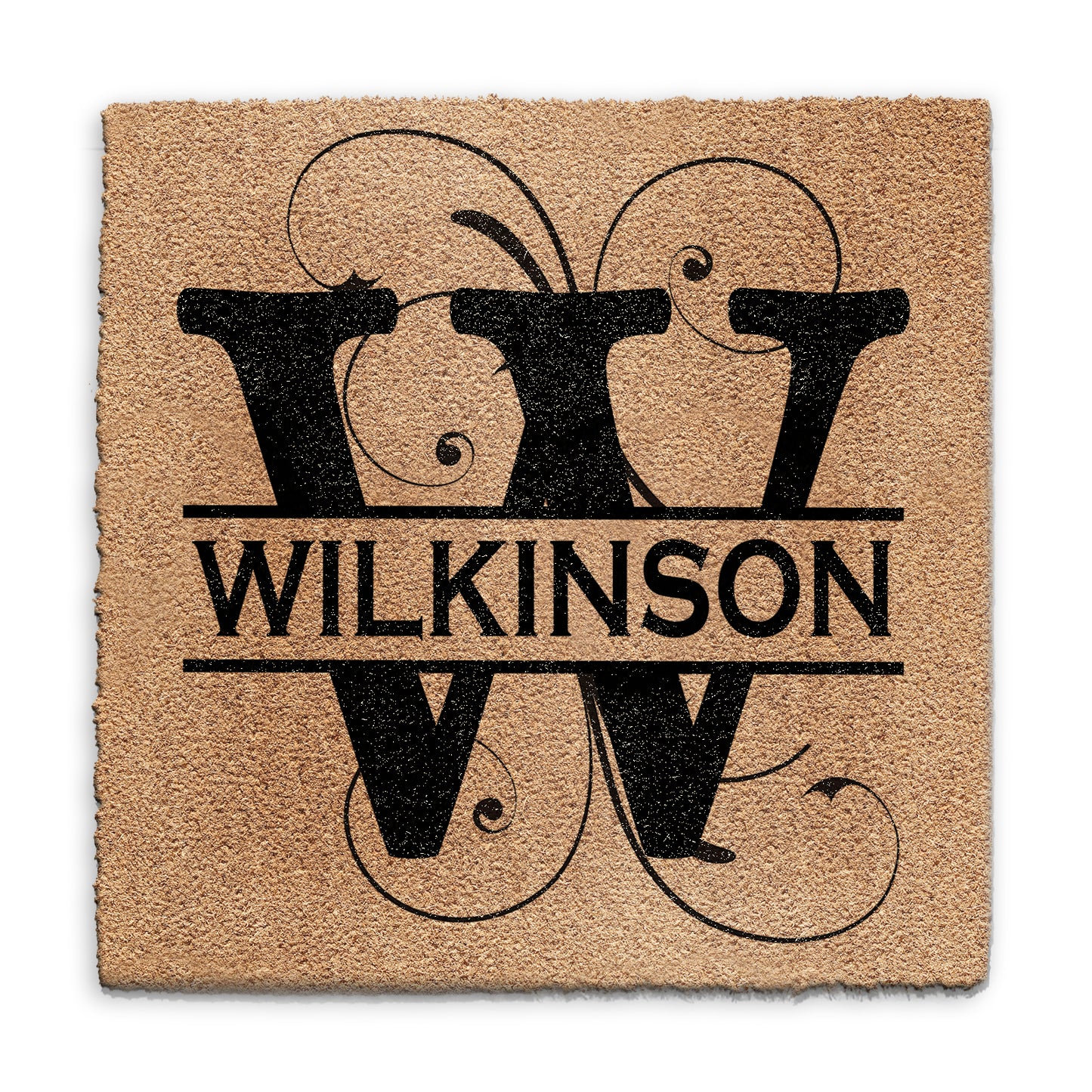 Personalised Doormat with Initial and Family Name