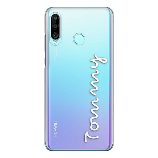 Personalised OnePlus Phone Hard Case with Love Summer Name In White