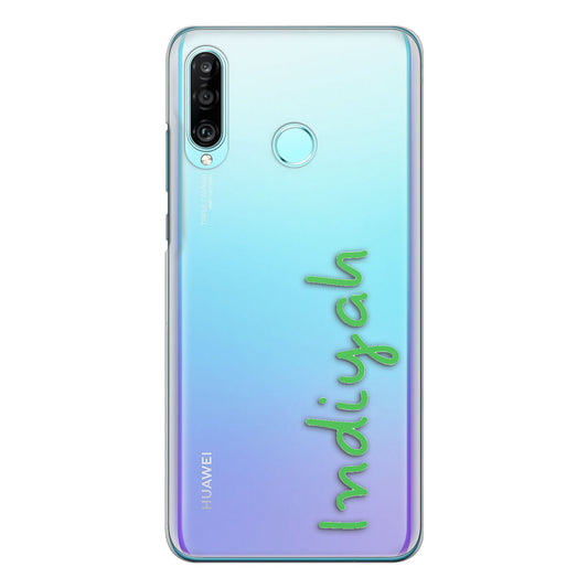 Personalised OnePlus Phone Hard Case with Love Summer Name In Green
