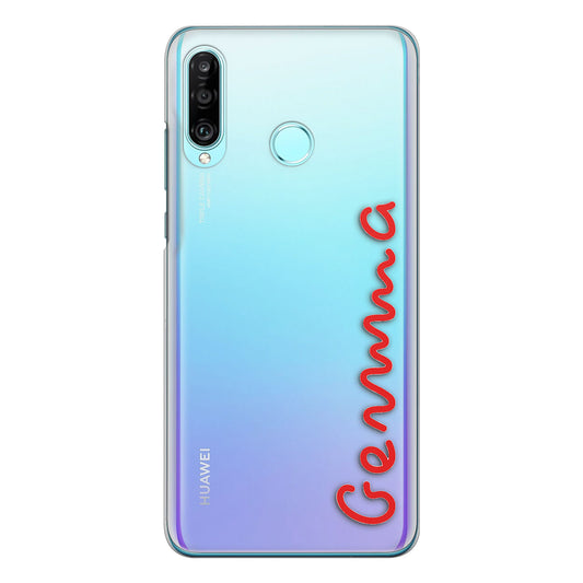 Personalised OnePlus Phone Hard Case with Love Summer Name In Red