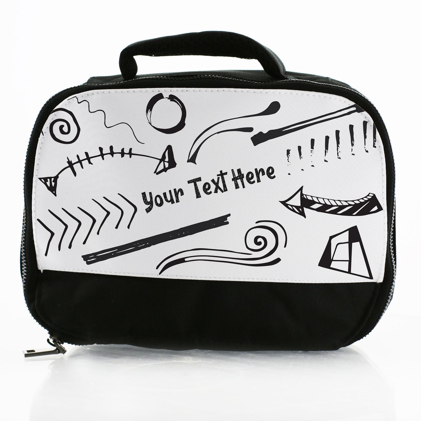 Personalised Lunch Bag with Quirky Sketching and Text