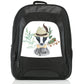 Personalised Large Multifunction Backpack with Badger Feather Hat and Cute Text
