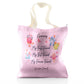 Personalised Glitter Tote Bag with Stylish Text and Forever Friend Monster Message
