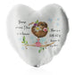 Personalised Glitter Heart Cushion with Heaven Love Message