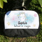Personalised Lunch Bag with Stylish Block Initials with Believe in Unicorns with Name