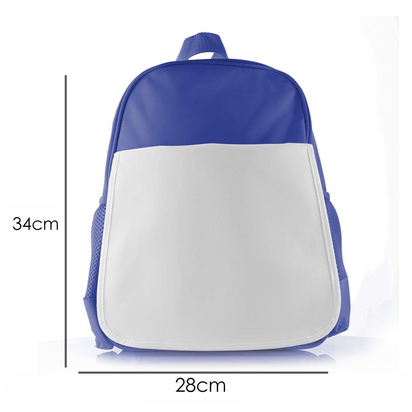 Personalised School Bag with Cute Text and Elephant Blue Berry