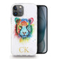 Personalised Magsafe iPhone Case - Colourful Tiger with Yellow Monogram