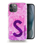 Personalised Magsafe iPhone Case - Pink/Purple Swirl and Initial/Name
