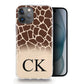 Personalised Magsafe iPhone Case - Giraffe Skin and Initial