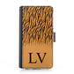 Personalised Samsung Leather Case - Tiger Skin and Initial