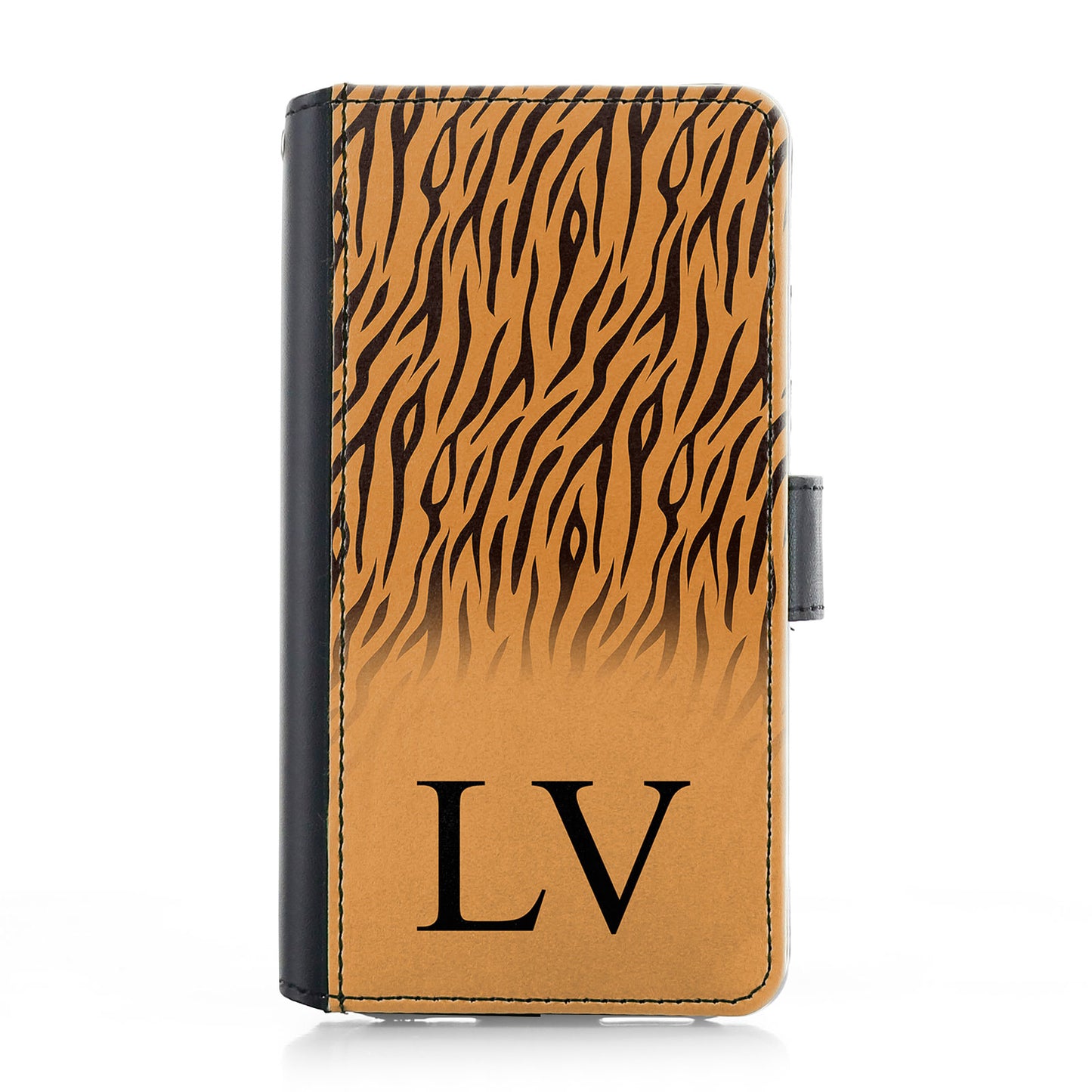 Personalised Google Leather Case - Tiger Skin and Initial