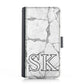 Personalised Google Leather Case - White Marble Monogram