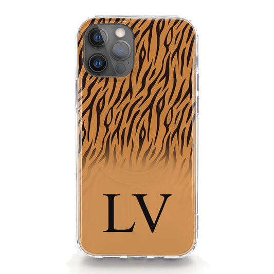 Personalised Magsafe iPhone Case - Tiger Skin and Initial