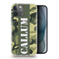 Personalised Magsafe iPhone Case - Green Camo and Name