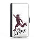 Personalised Google Leather Case - Maroon Footballer and Name