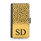 Personalised Samsung Leather Case - Cheetah Skin and Initial