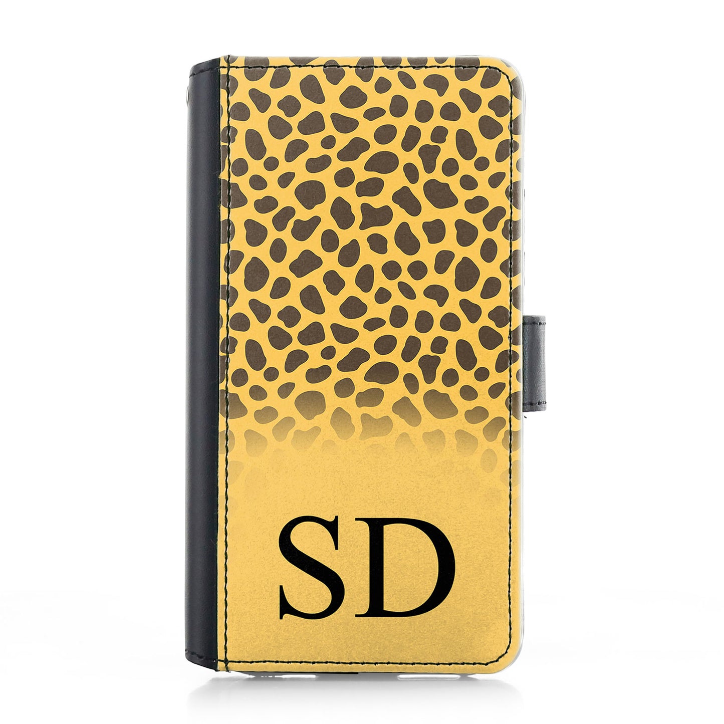 Personalised iPhone Leather Case - Cheetah Skin and Initial