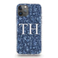 Personalised Magsafe iPhone Case - Blue Pixel Camo and Monogram