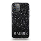 Personalised Magsafe iPhone Case - Black Speckled Marble with Name