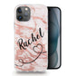 Personalised Magsafe iPhone Case - Copper Marble Name and Heart