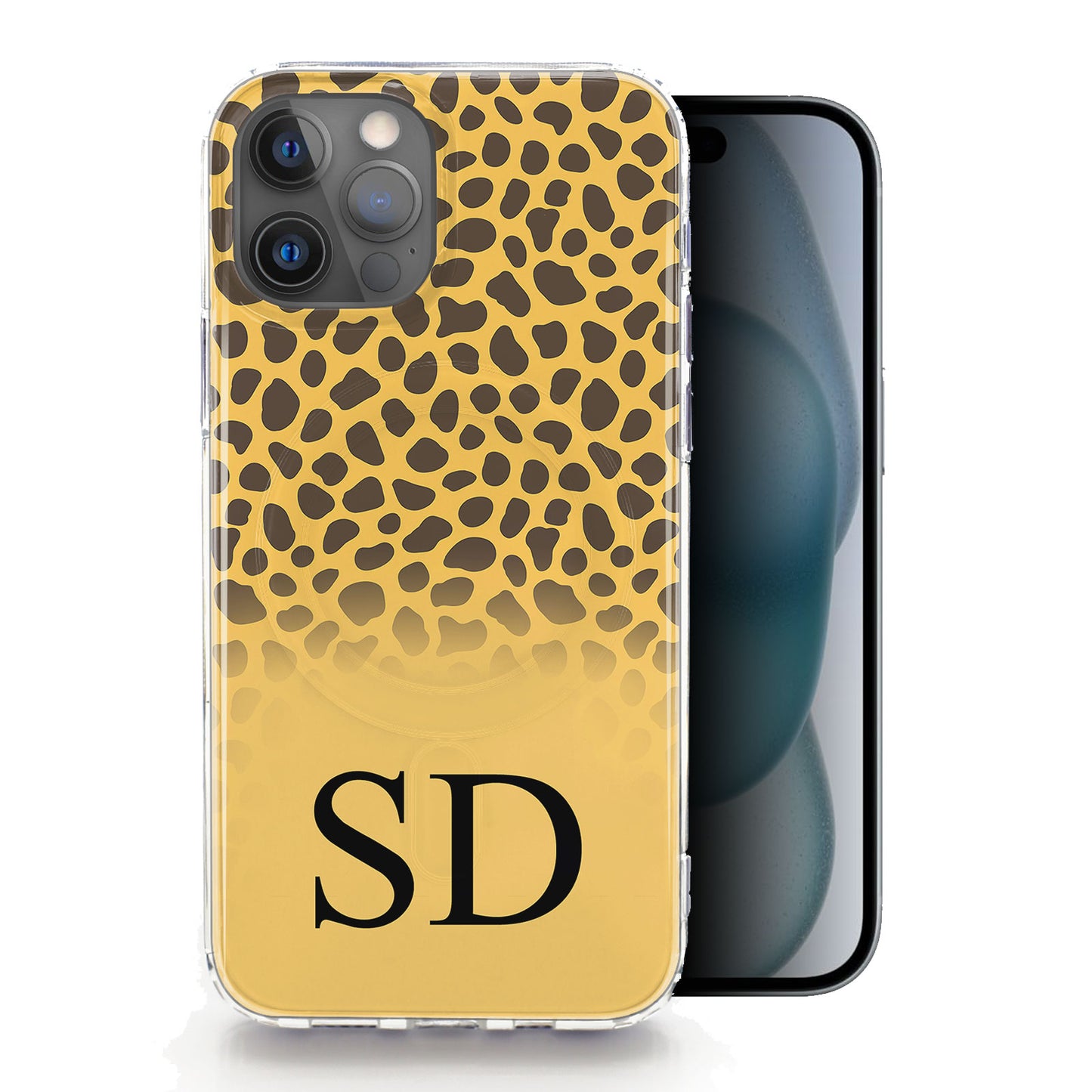Personalised Magsafe iPhone Case - Cheetah Skin and Initial