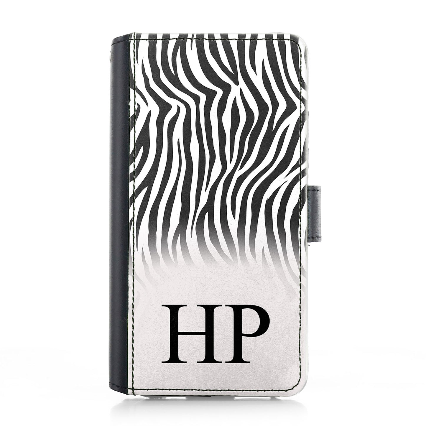 Personalised Google Leather Case - Zebra Skin and Initial