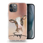 Personalised Magsafe iPhone Case - Brown Cow and Name