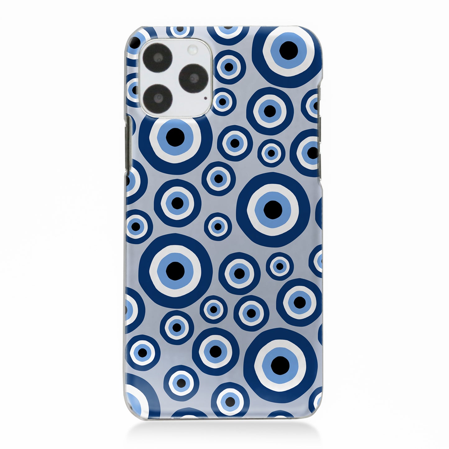 Evil Eyes Handyhülle für Apple iPhone – Graue und blaue Evil Eyes Stickerbomb