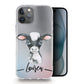 Personalised Magsafe iPhone Case - Grey Cow and Name