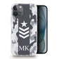 Personalised Magsafe iPhone Case - Grey Camo and Initials