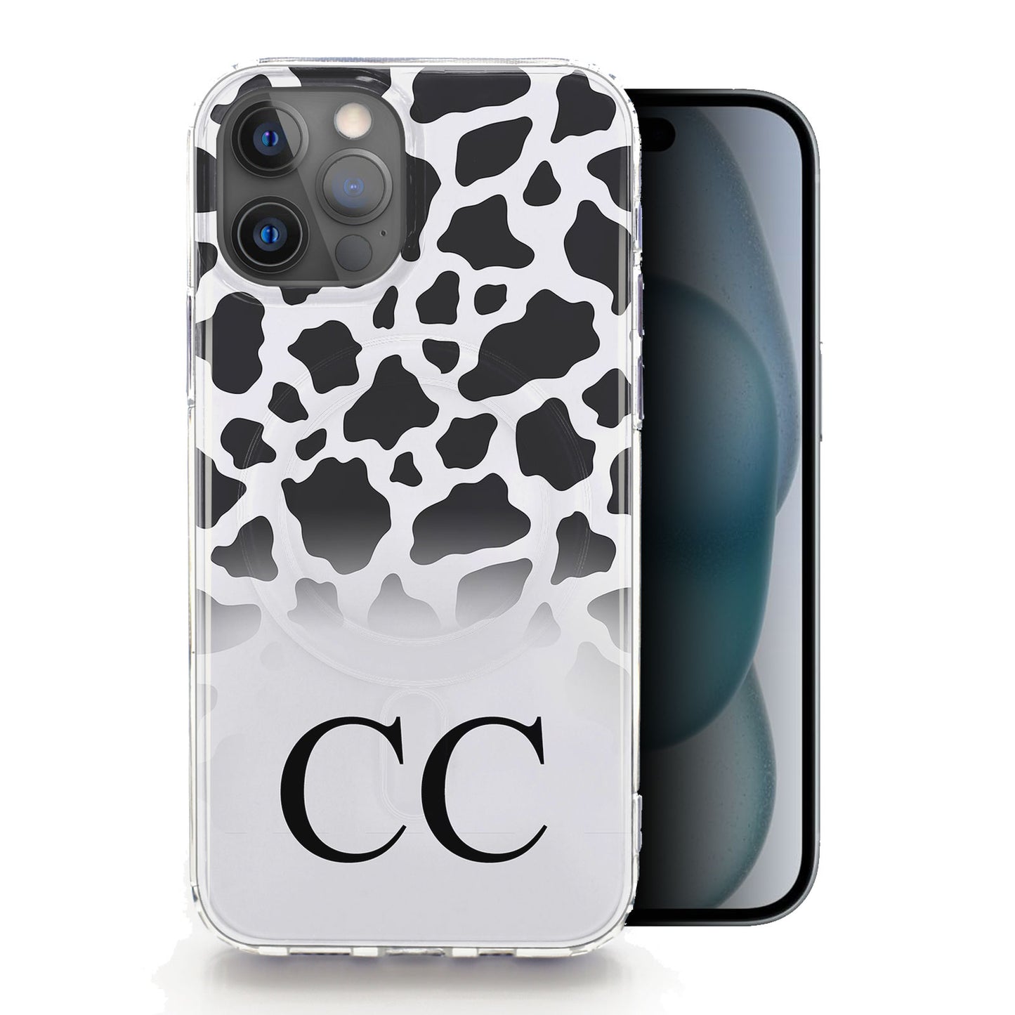 Personalised Magsafe iPhone Case - Cow Skin and Initial