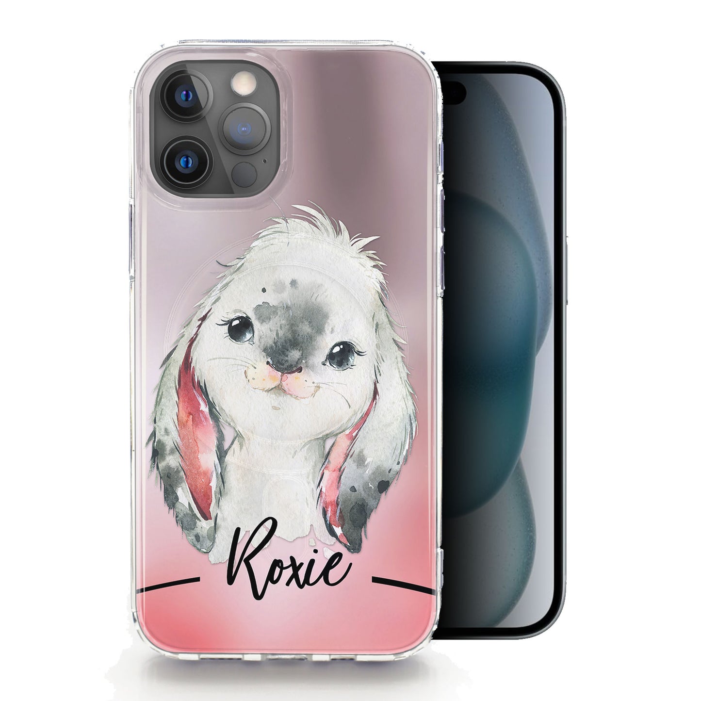 Personalised Magsafe iPhone Case - Baby Bunny Rabbit and Name
