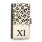 Personalised Google Leather Case - Pale Leopard Skin and Initial