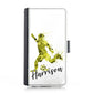 Personalised Google Leather Case - Yellow Footballer and Name