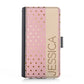 Personalised Google Leather Case - Pink Polka and Name