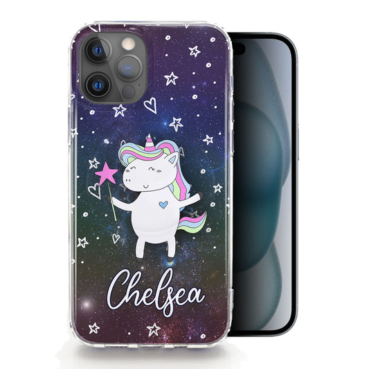 Personalised Magsafe iPhone Case - Magic Unicorn Galaxy with Name